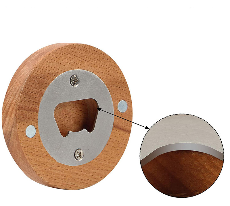 Magnetic Wooden Bottle Opener view 3