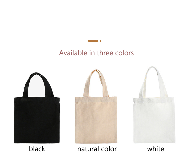 Cotton Canvas Handbag 12" W x 14" H view 3