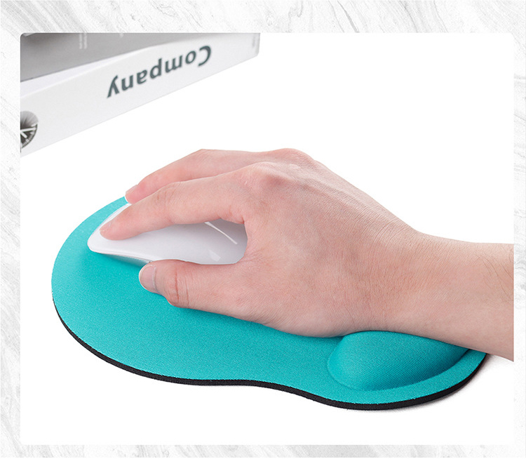 Custom Logo Printed Rubber Mouse Pad with Wrist Rest