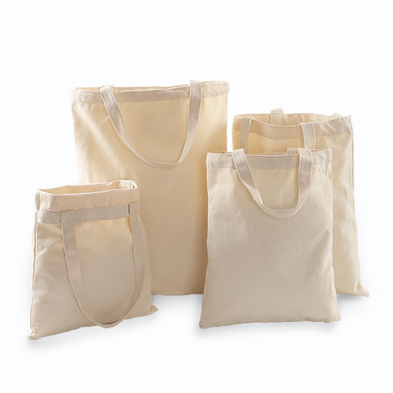 Natural Color Canvas Tote Bags view 2