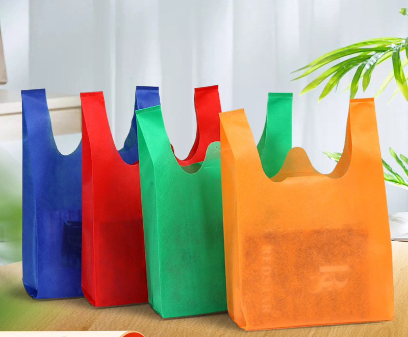 Non-Woven T-shirt Shopping bag 13 3/4"W x 23 5/8"H x 6 1/4"D