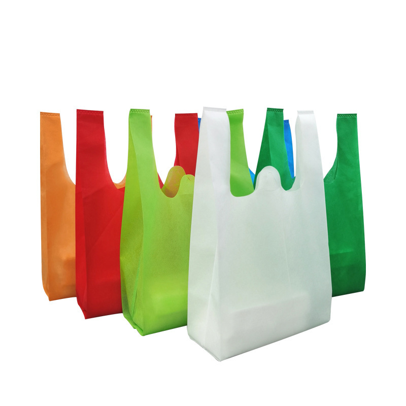 Non-Woven T-shirt Shopping bag 11.8"W x 19.6"H x 5.5"D view 2