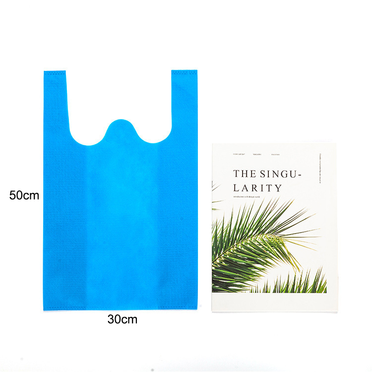 Non-Woven T-shirt Shopping bag 11.8"W x 19.6"H x 5.5"D view 4