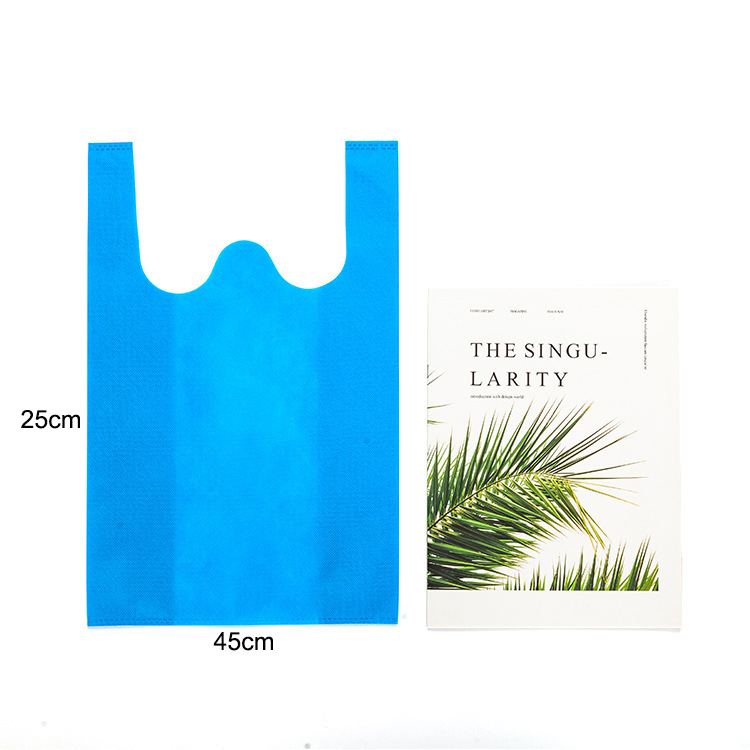 Non-Woven T-shirt Shopping bag 9.8"W x 17.7"H x 4.7"D view 4