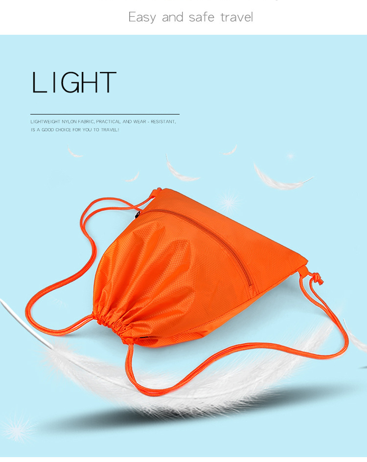 Simple Large Capacity Leisure Outdoor Drawstring Backpack view 7