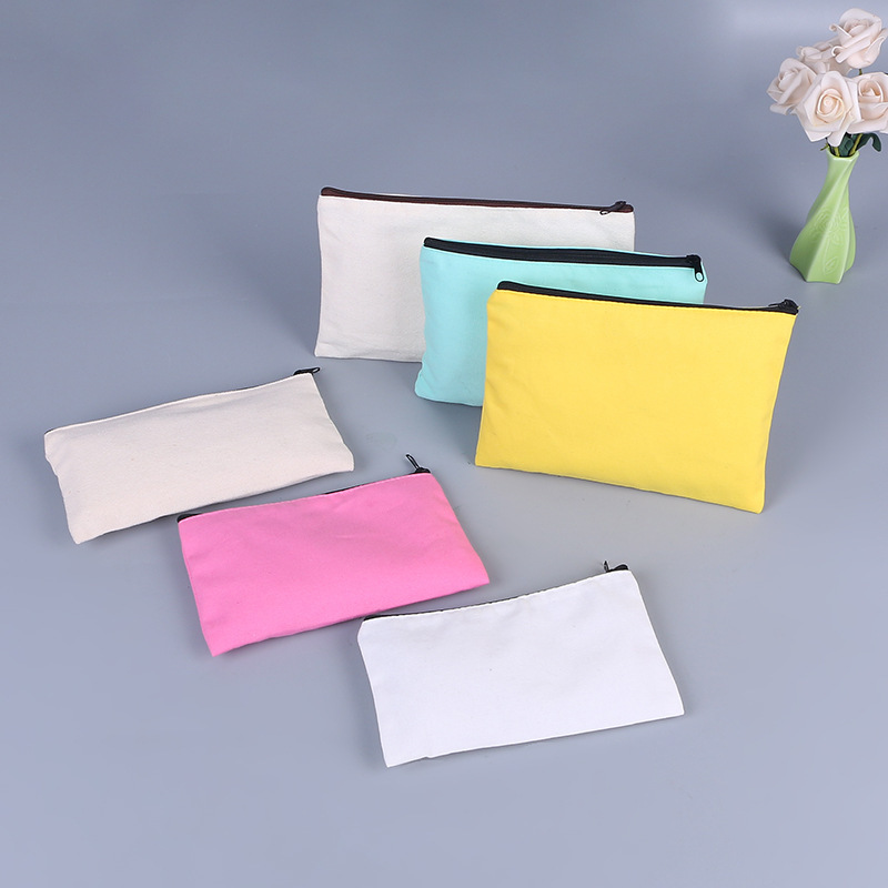 Customized Zipper Canvas Pencil Case 7 7/8"W x 5 1/8"H view 2
