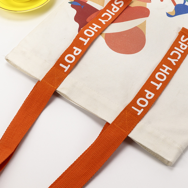 Natural Canvas Shopping Tote Bag£¨Ribbon Style£© view 2