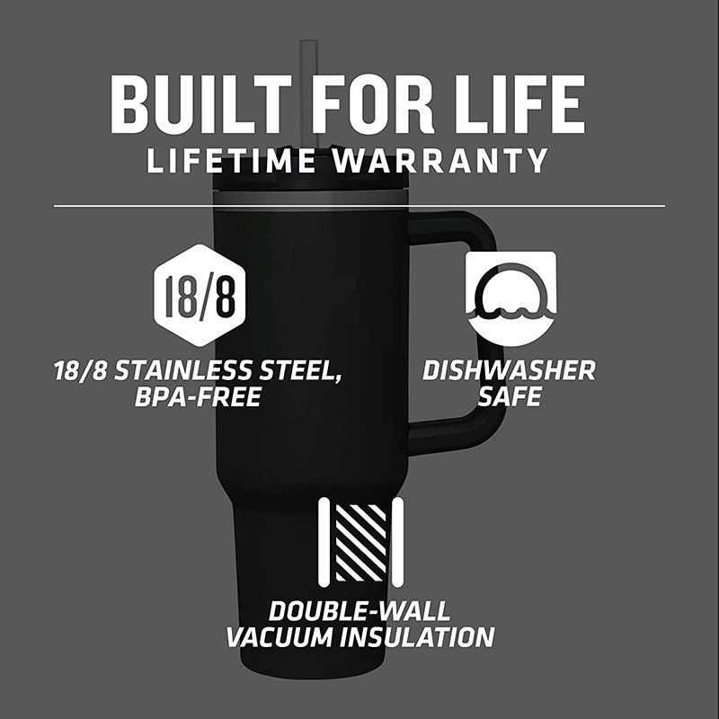 40oz Straw Tumbler With Handle view 5