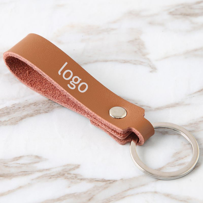 Promotional Gifts Cowhide Keychain view 3