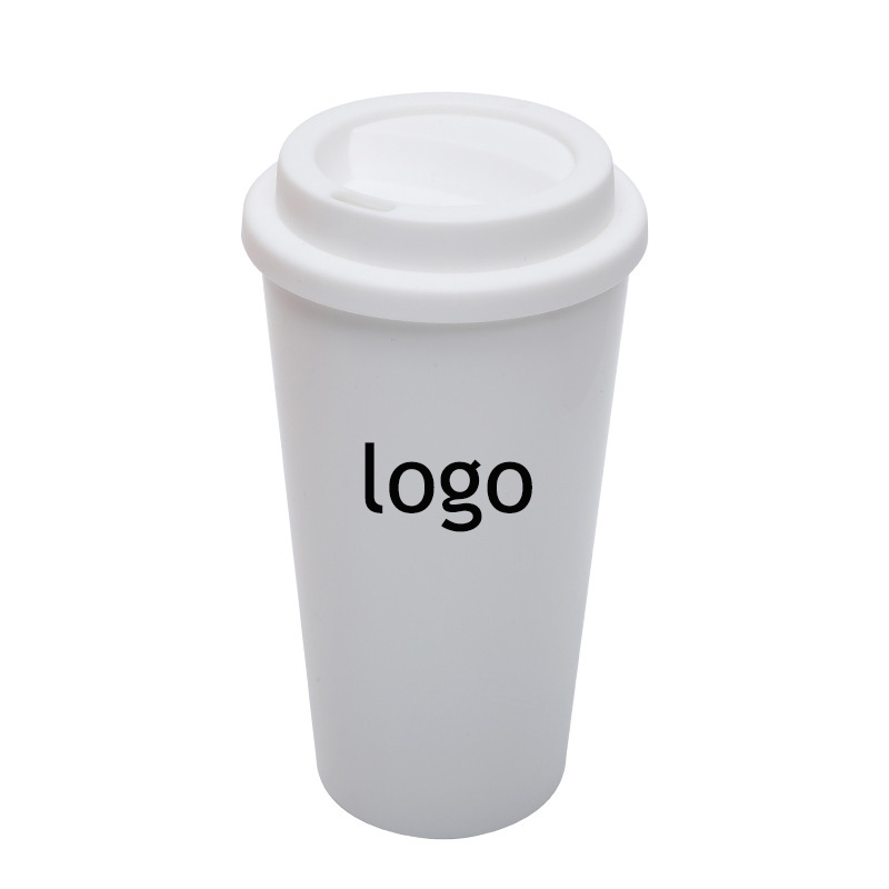 16oz Double-layer Plastic Coffee Cup view 2