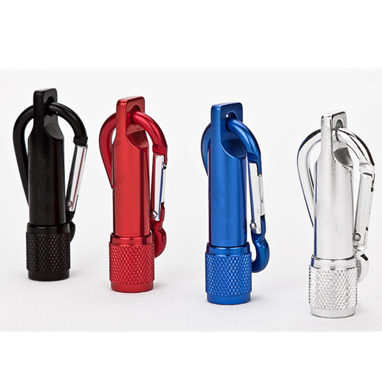 Custom Aluminum Flashlight With Metal Keychain view 2