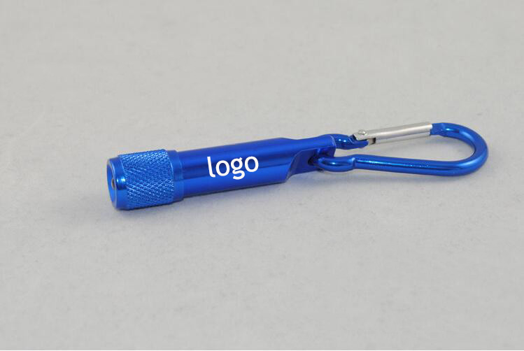 Custom Aluminum Flashlight With Metal Keychain view 3