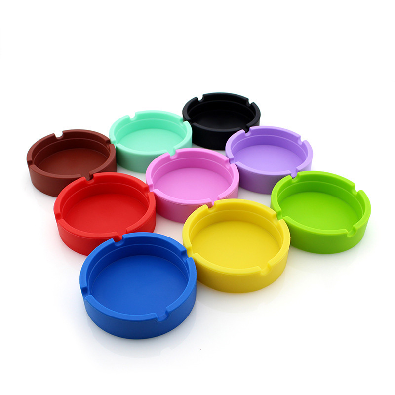 Round Portable Silicone Ashtray