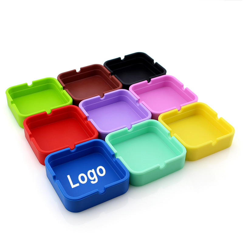 Square Portable Silicone Ashtray
