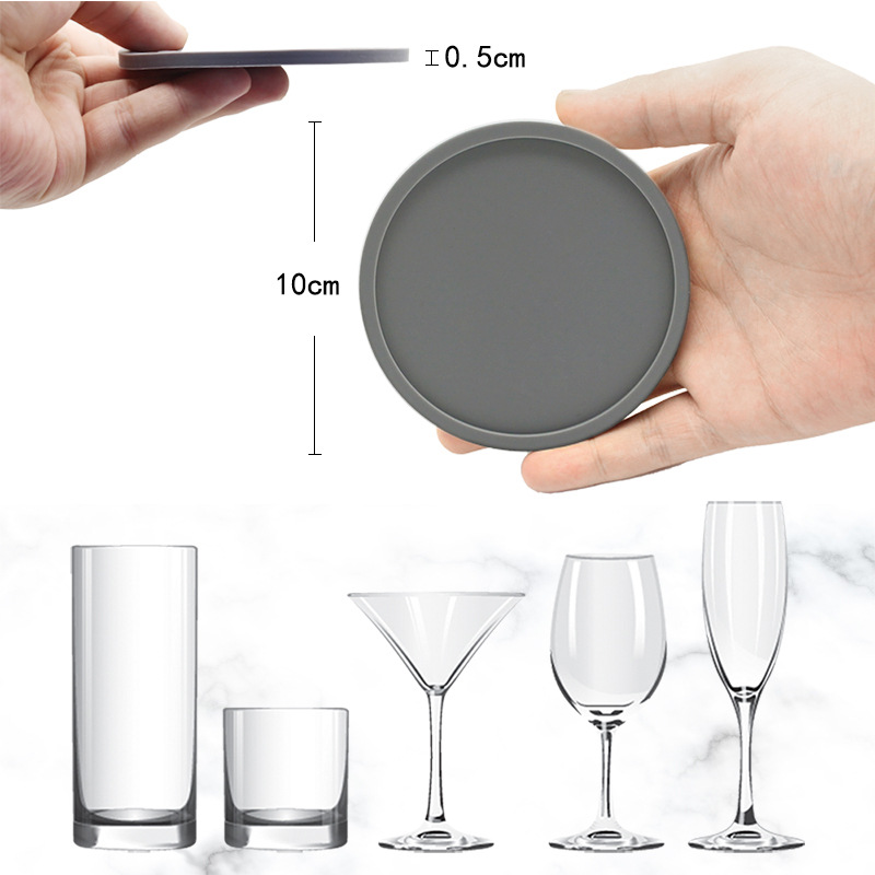 Custom Round Silicone Coaster view 2