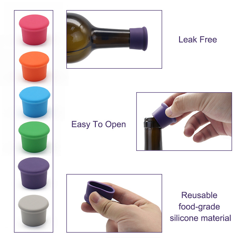 Custom Silicone Bottle Caps view 2