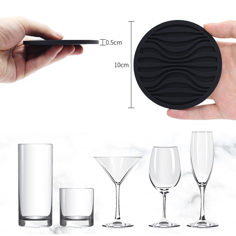 Custom Wavy Silicone Coaster view 2