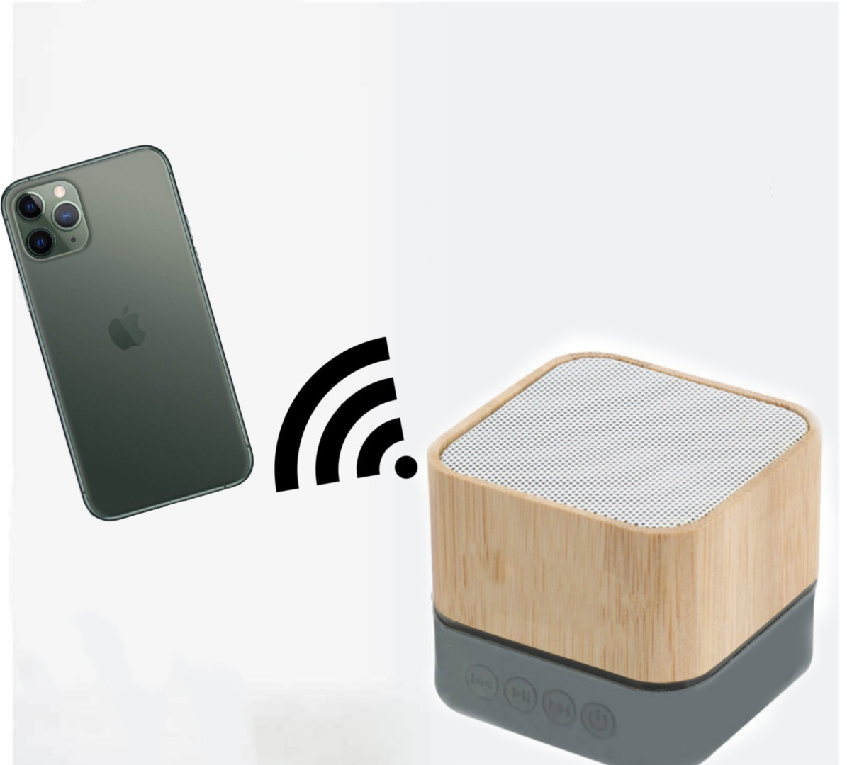 Bamboo Bluetooth Speaker with Standard Packaging view 3