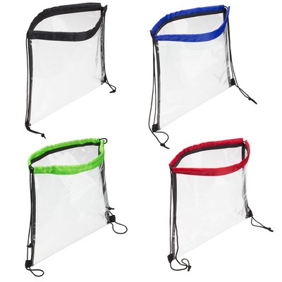 Clear Drawstring Backpack view 2