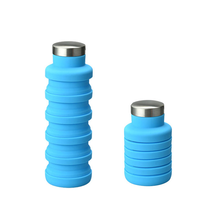 17 oz Collapsible Silicon Water Bottle view 2