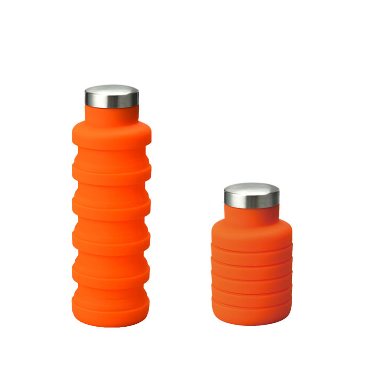 17 oz Collapsible Silicon Water Bottle view 3
