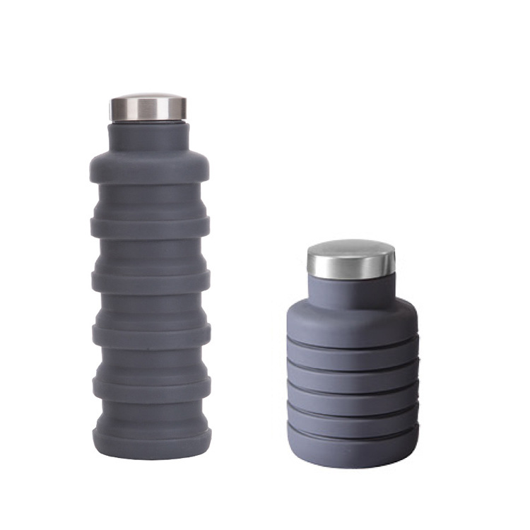 17 oz Collapsible Silicon Water Bottle view 4