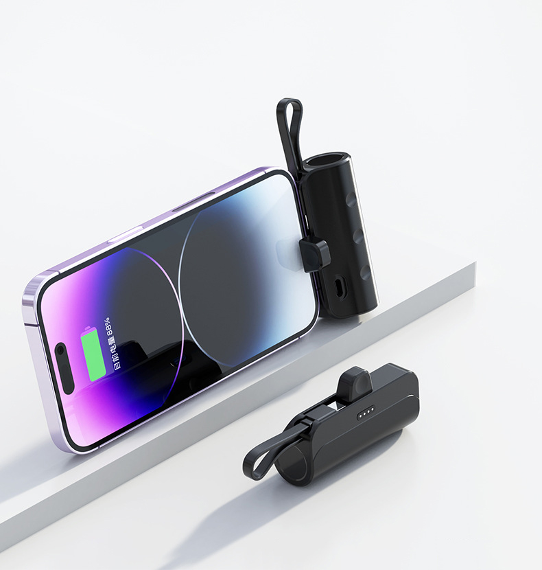 5000mAh Mini Portable Charger for iPhone with Built in Cable