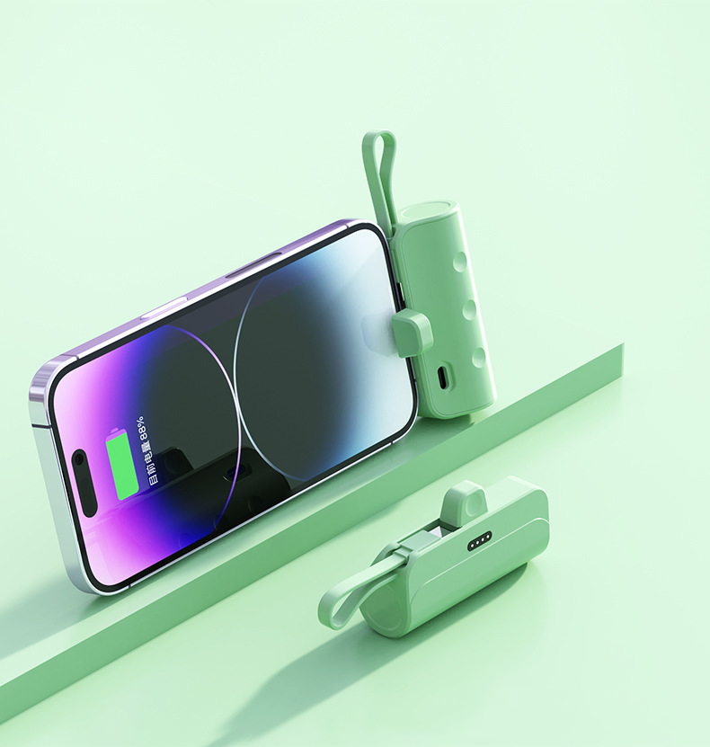 5000mAh Mini Portable Charger for iPhone with Built in Cable view 4
