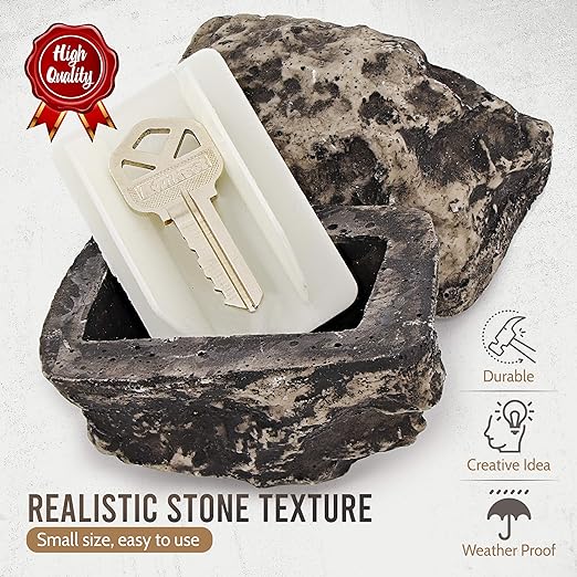 Hide-a-Spare-Key Fake Rock - Looks & Feels like Real Stone view 3