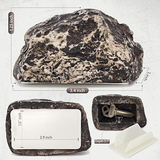 Hide-a-Spare-Key Fake Rock - Looks & Feels like Real Stone view 4