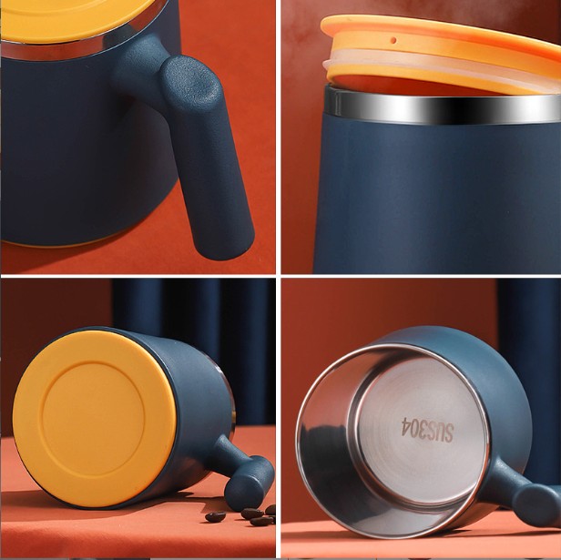 14 Oz. Handle Mug. Insulated Stainless Steel Coffee Mug view 2