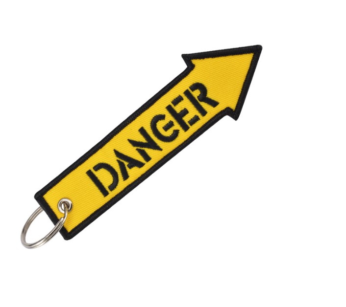 Embroidered Arrow Keychain Tag view 2