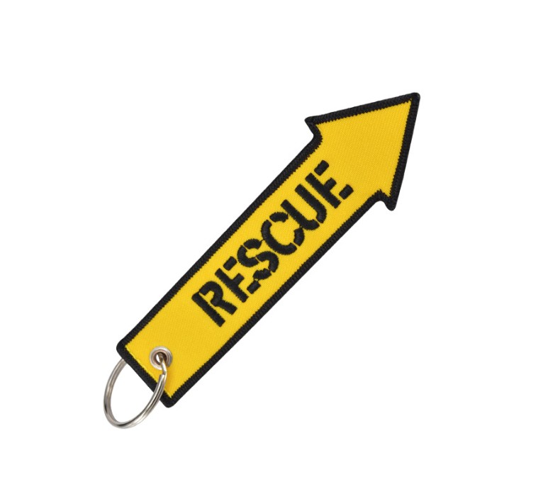 Embroidered Arrow Keychain Tag view 3