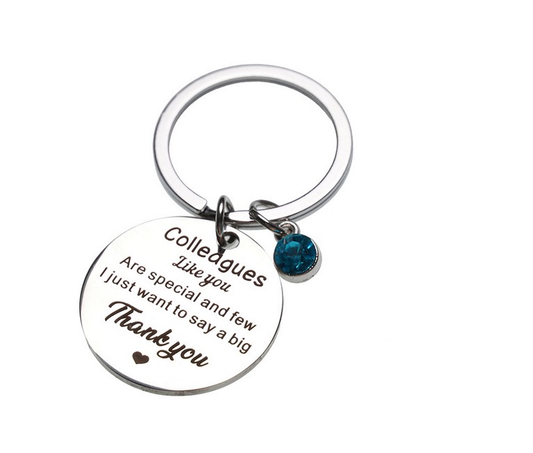 Round Shaped Metal Keychain Tag