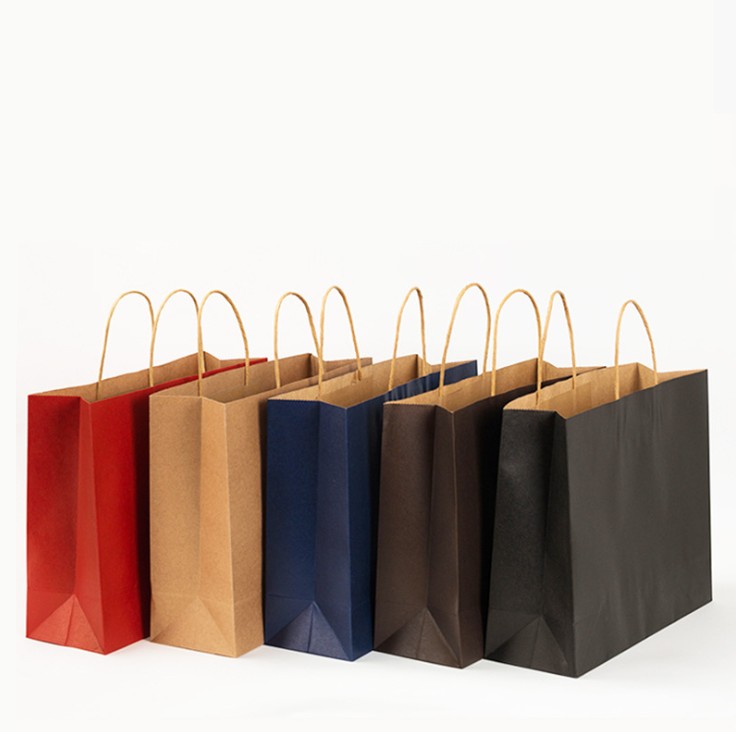 Economy Kraft Paper Grocery Tote Bag
