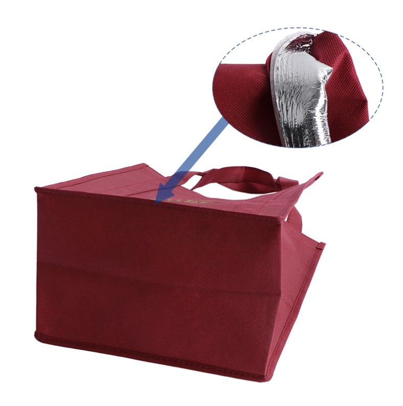 Reusable Custom Six Bottle Wine Non-Woven Shopping Tote Bag view 2
