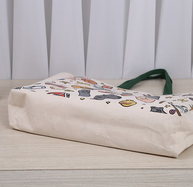 Custom Affordable Cotton Grocery Shopping Tote Bag view 2