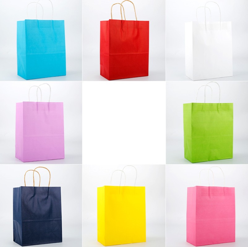 Custom Bargain Price Kraft Paper Grocery Tote Bag view 2