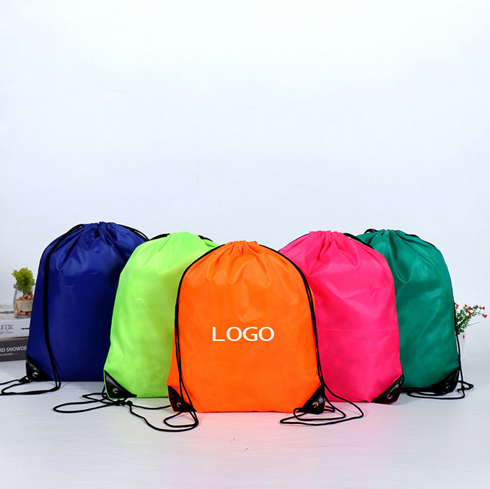 Bargain Price Polyester Drawstring Backpack 13.8" x16.5"