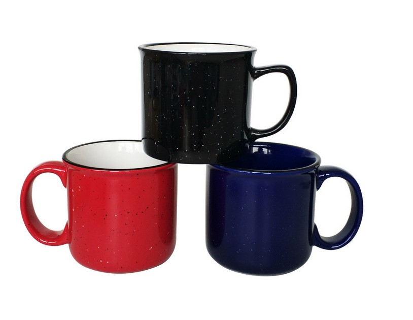 12oz.Speckled Enameled Camping Cup view 2