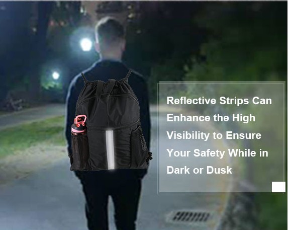 Drawstring Backpack Sports Gym Bag With Shoe Compartment view 3