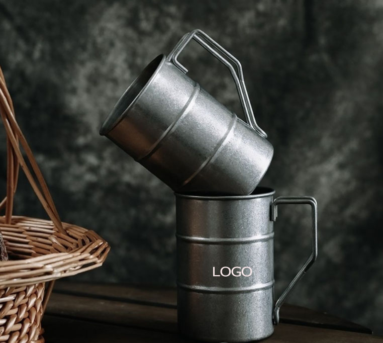 14oz.Stainless Steel Retro Beer Camping Mug