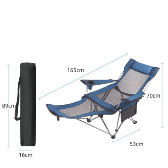 Camping Chair with Footrest Folding view 2