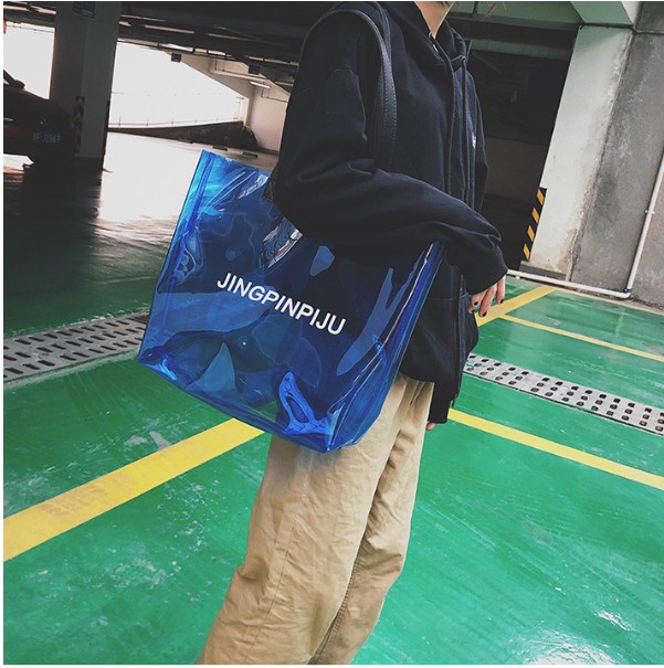 Translucent Color Fashion Shopping Gift Tote view 2