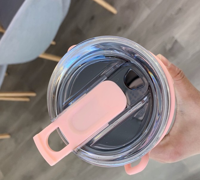 19OZ.Stainless Steel Tumbler w/ Silicone Rope Handle And Straw view 3