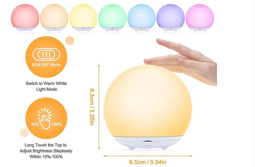 Round LED Silicone Night Light view 2