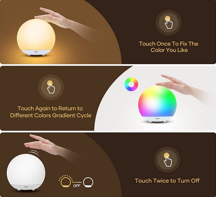Round LED Silicone Night Light view 4