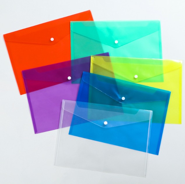 PP A4 Clear Document Envelope w/ Snap Button view 4