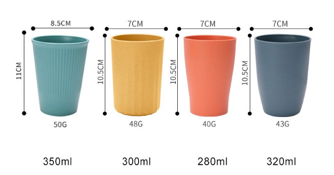 12oz. Eco-Friendly Wheat Straw Cup view 2
