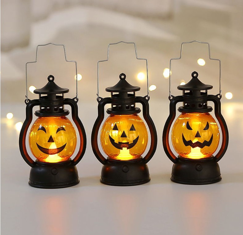 Retro Halloween Decorations LED Pumpkin Lantern
